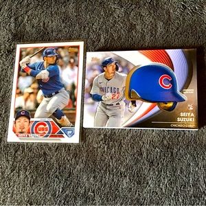 Seiya Suzuki Rookie RC Cubs 2022 Topps Update Commemorative Helmet Relic…